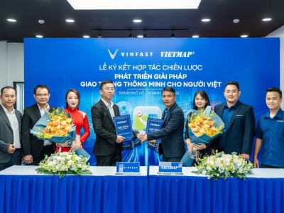 VINFAST VÀ VIETMAP KÝ KẾT HỢP TÁC CHIẾN LƯỢC, PHÁT TRIỂN GIẢI PHÁP GIAO THÔNG THÔNG MINH CHO NGƯỜI VIỆT